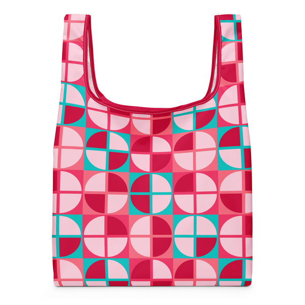 Geometric Quarter Circle Tiles - Bubblegum Burst